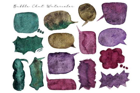 Bubble Chat Dusk Watercolor Collection