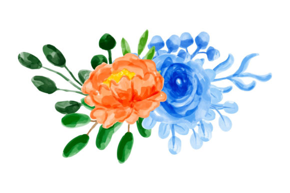 Floral Arrangement with Watercolor 1 Illustrations