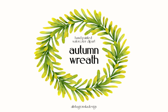 Watercolor Floral Autumn Wreath