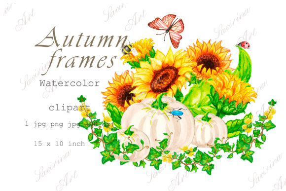 Watercolor Illustration of Sunflower
